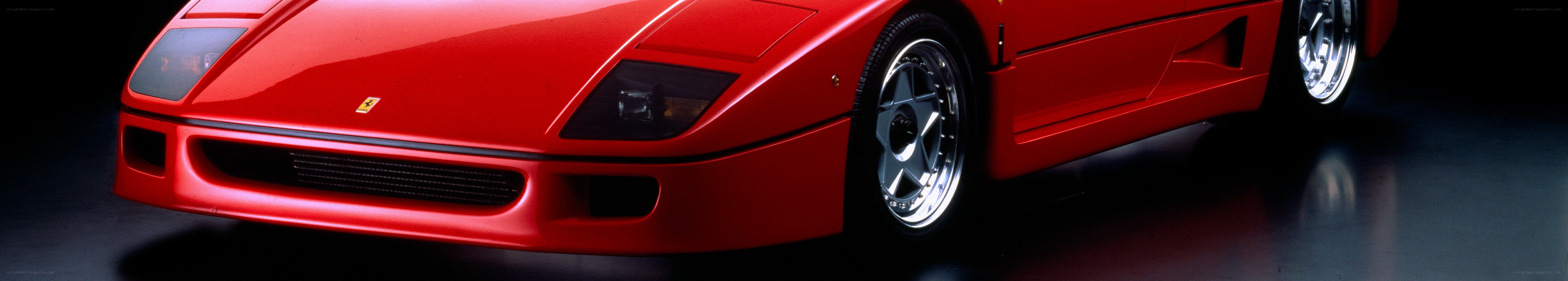 Red Ferrari F40 front view