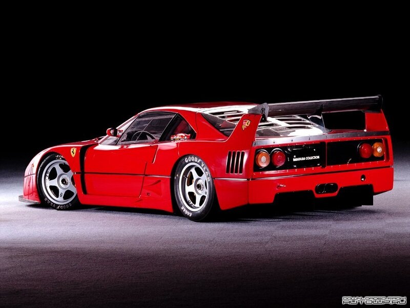 red ferrari f40 race car