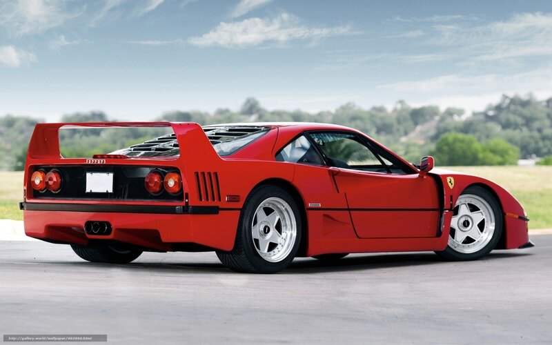 Red Ferrari F40 — Serene, Afternoon, Photograph, Car