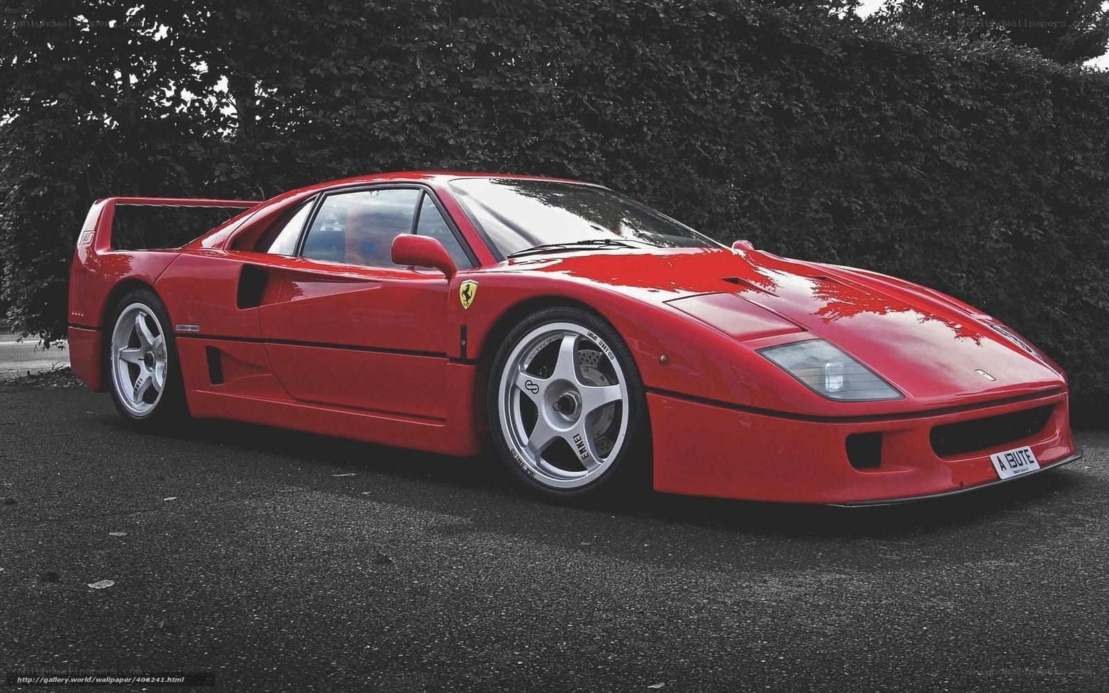 Red Ferrari F40 sports car