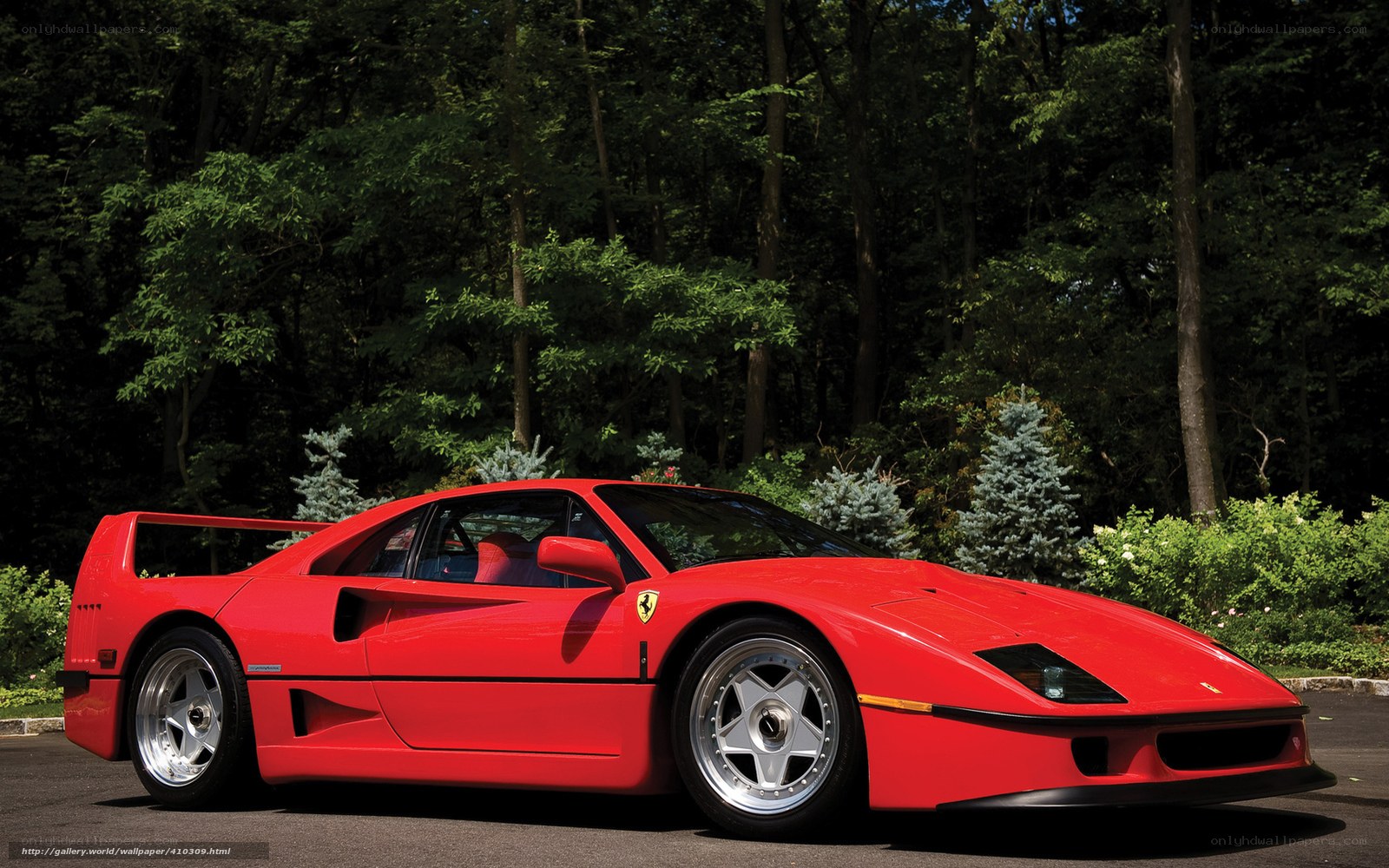 Red Ferrari F40 sports car