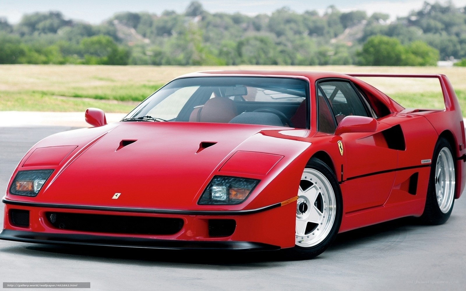 Red Ferrari F40 sports car