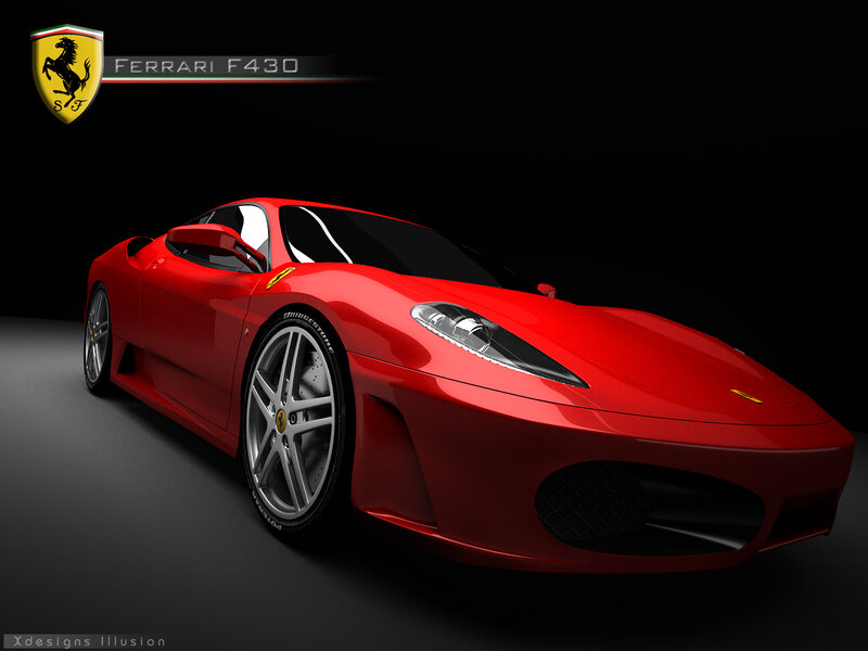 Red Ferrari F430 — Dramatic, 3d Render