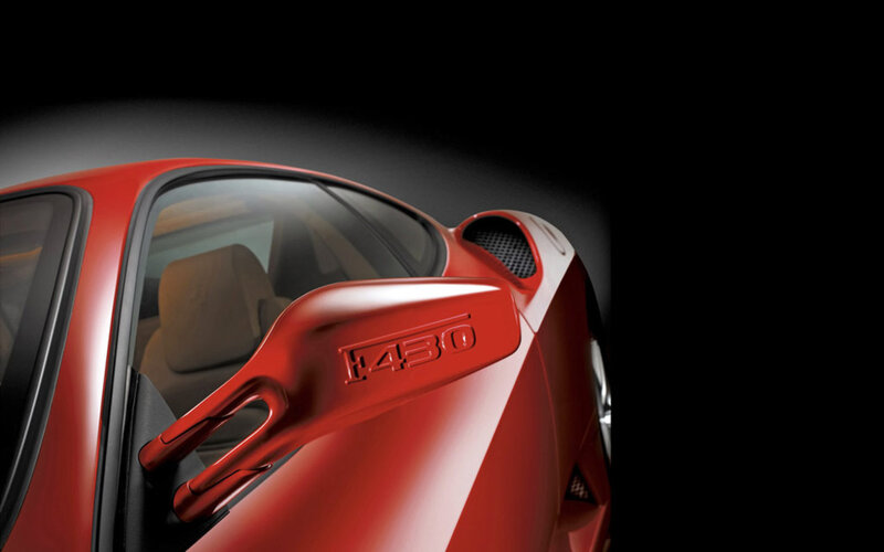 Red Ferrari F430 side view