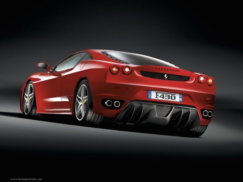 Red Ferrari F430 sports car