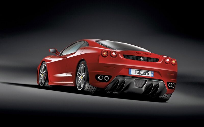 Red Ferrari F430 sports car