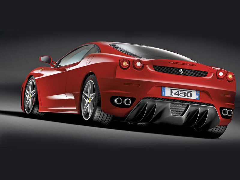 Red Ferrari F430 sports car
