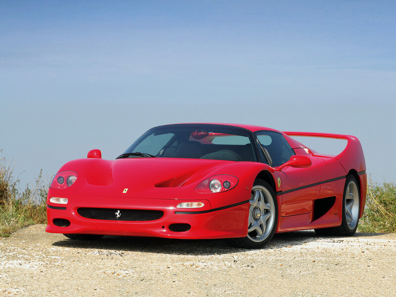 Red Ferrari F50 — Calm, Afternoon, Photograph, Car