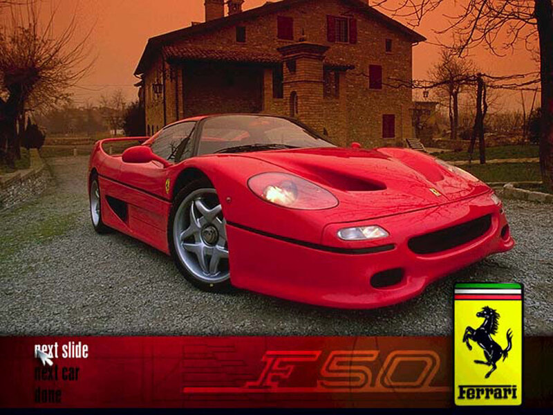 Red Ferrari F50 car