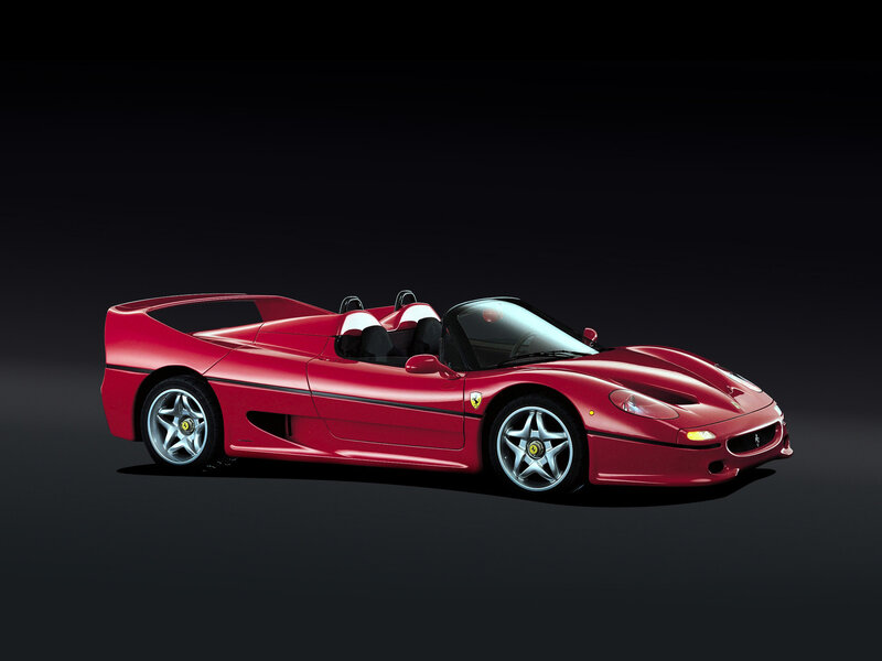 Red Ferrari F50 — Dramatic, Photograph, Car, Wheel