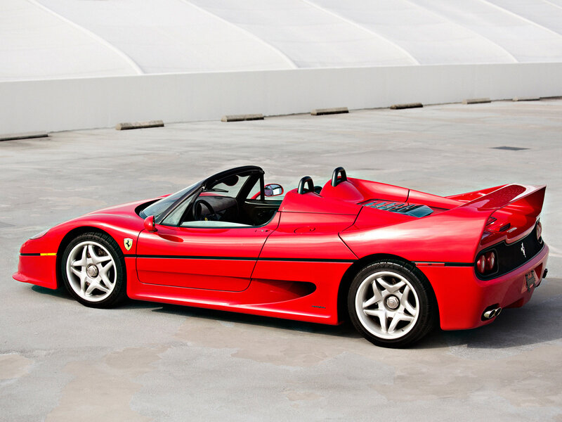 Red Ferrari F50 Roadster — Calm