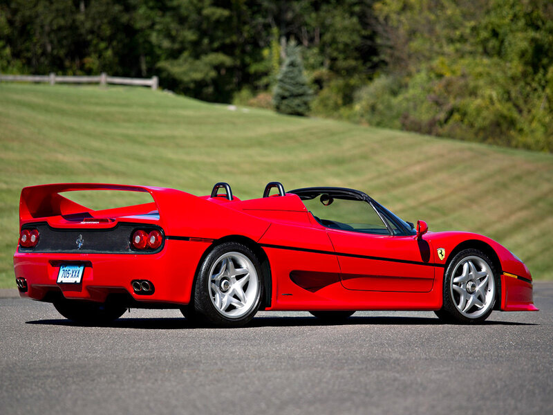Red Ferrari F50 Roadster — Serene