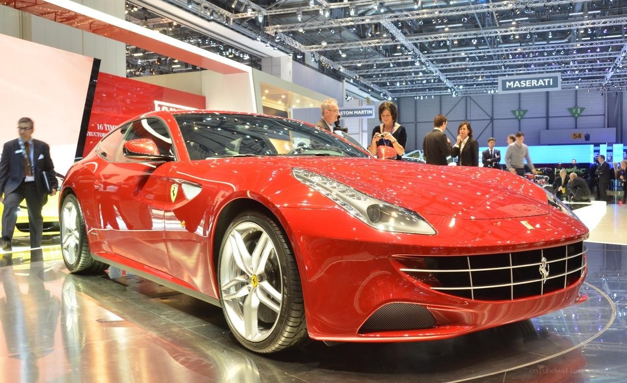 Red Ferrari FF at auto show