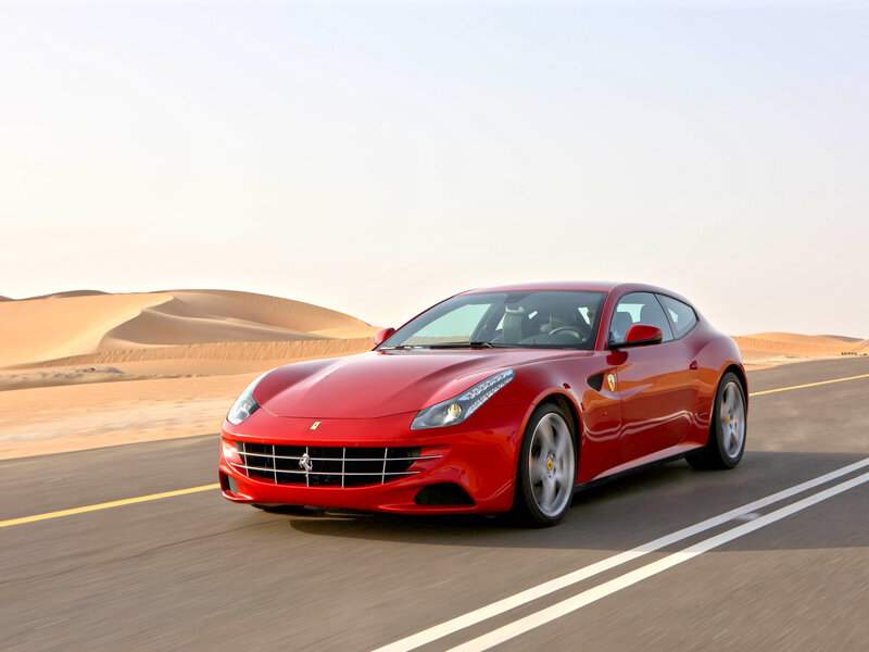 Red Ferrari Ff — Dynamic, Afternoon