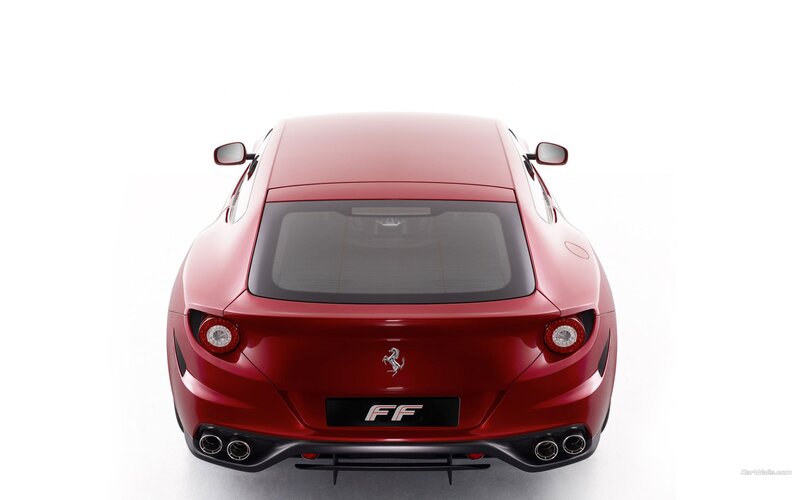 red ferrari ff rear view