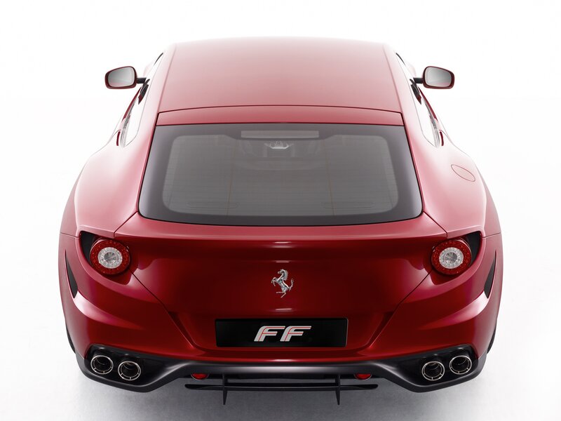 Red Ferrari FF rear view
