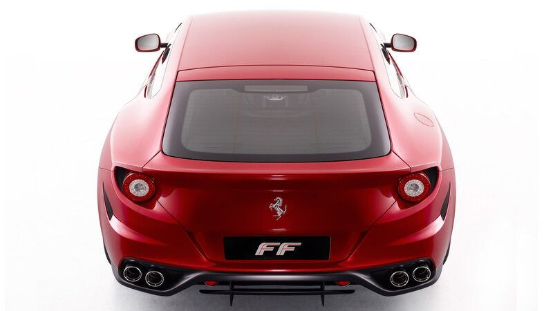 Red Ferrari FF rear view