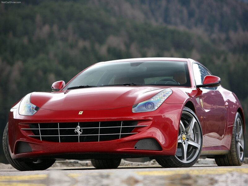 Red Ferrari FF sports car