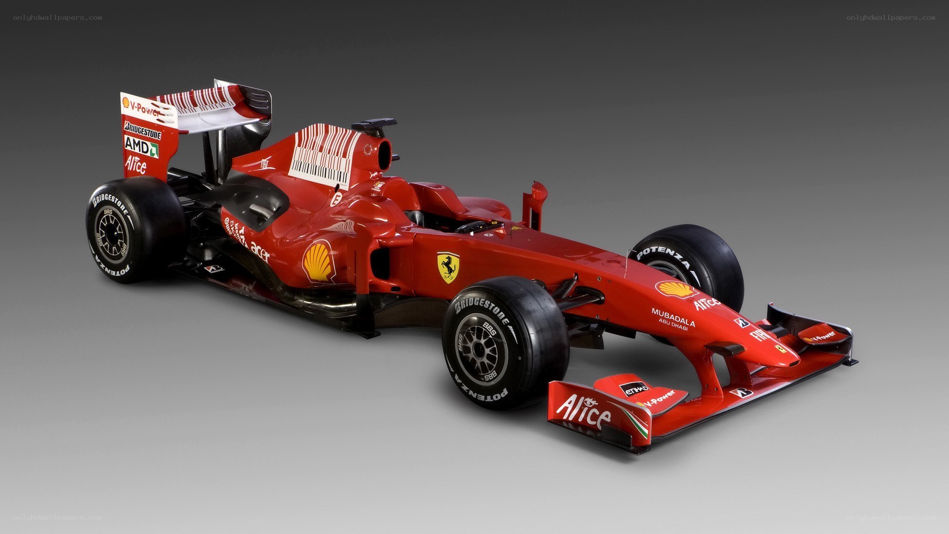 red ferrari formula 1 car