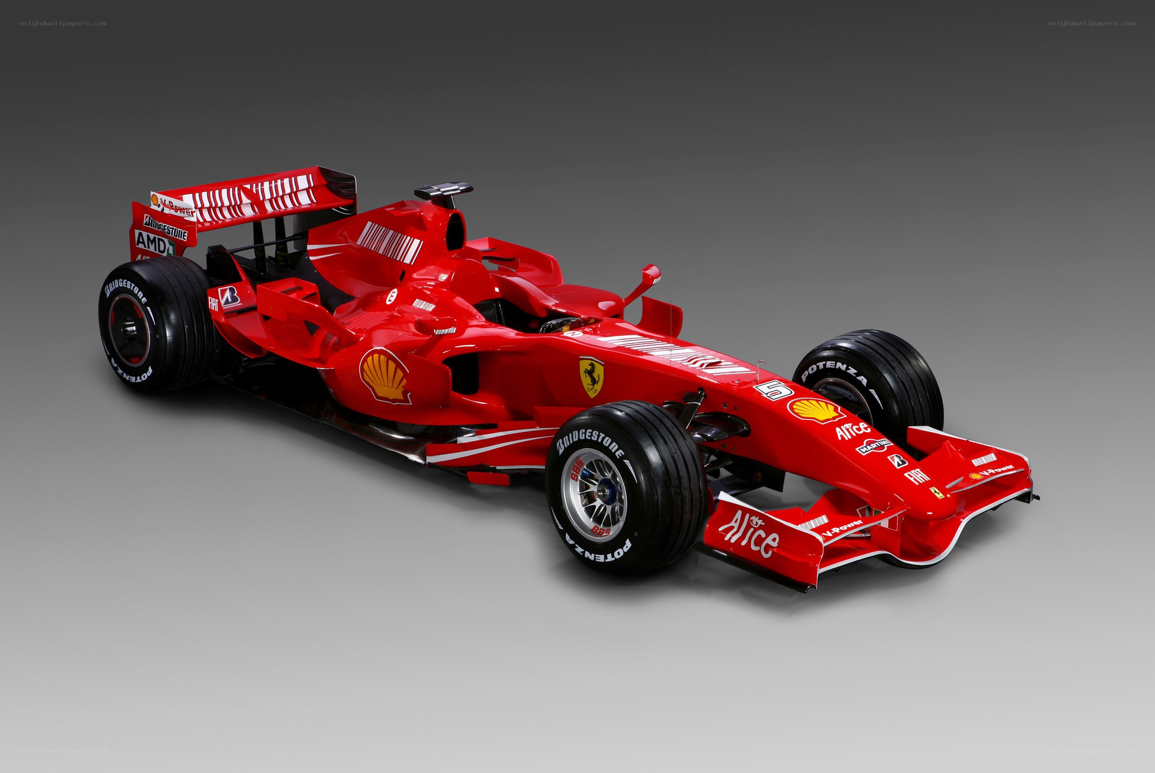 Red Ferrari Formula 1 car