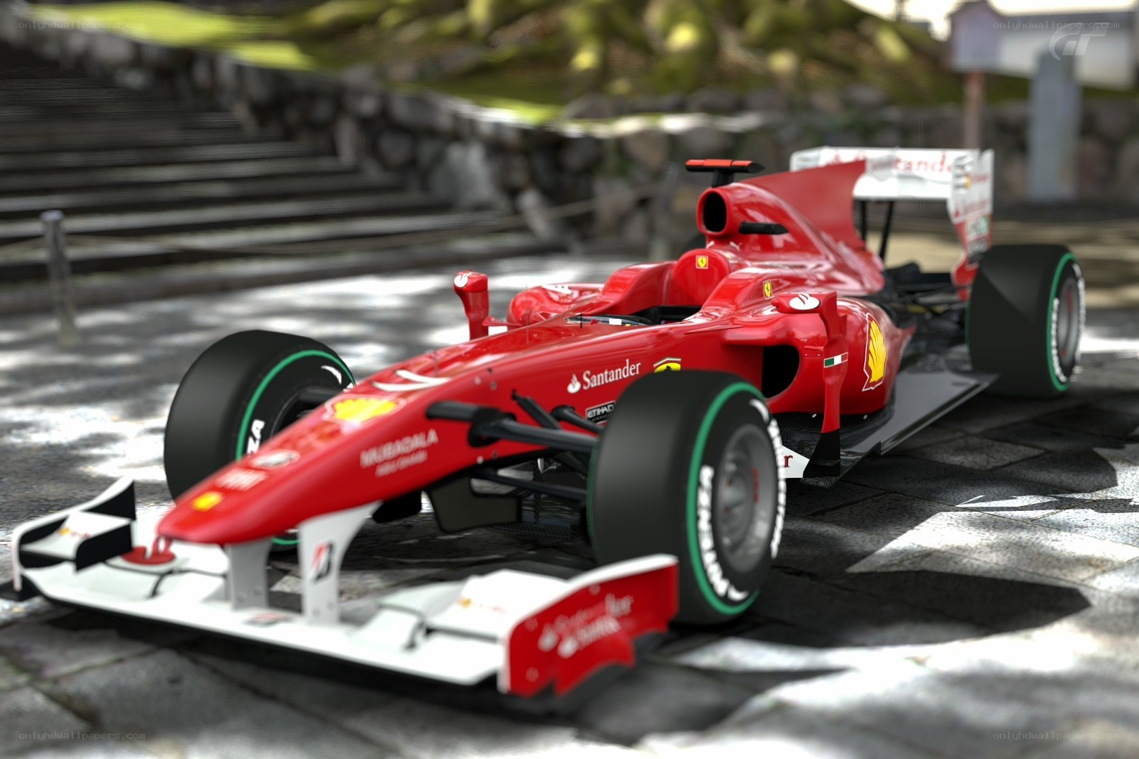 Red Ferrari Formula 1 car
