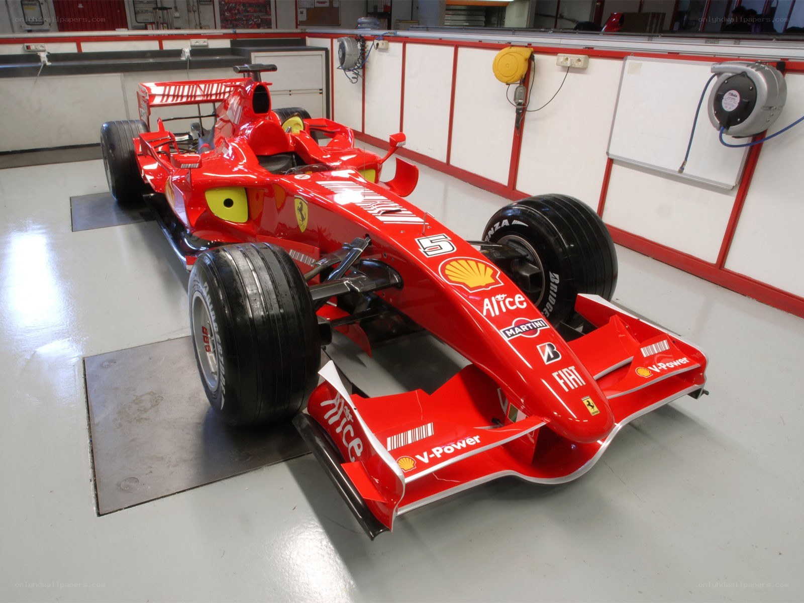 Red Ferrari Formula 1 car