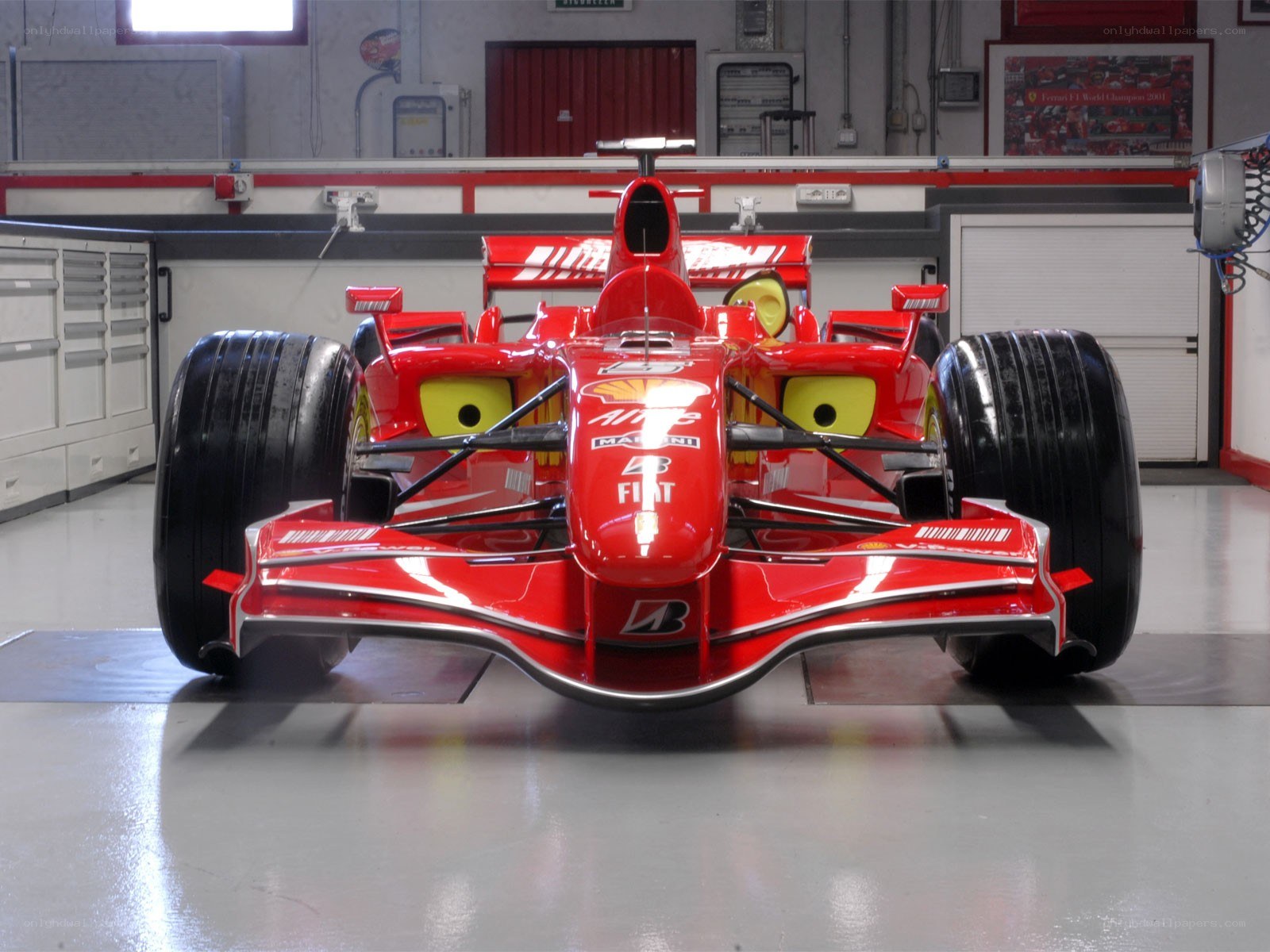 Red Ferrari Formula 1 car