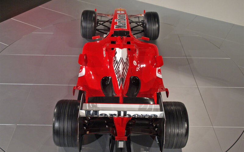 Red Ferrari Formula 1 car