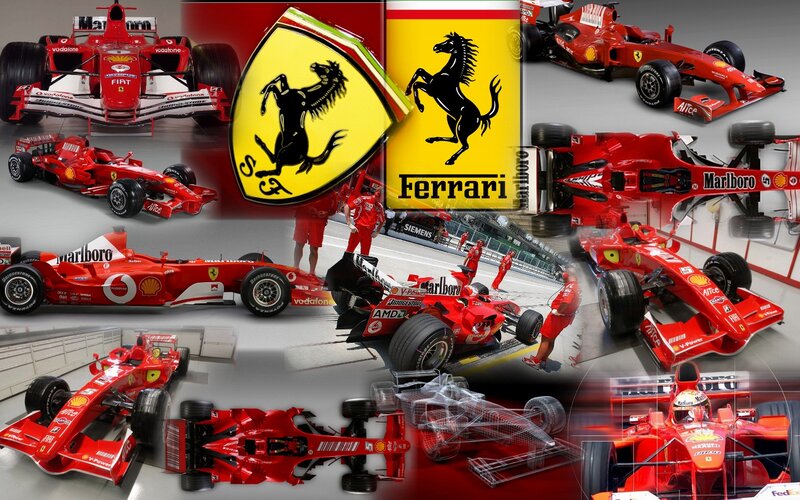Red Ferrari Formula 1 Car — Dynamic