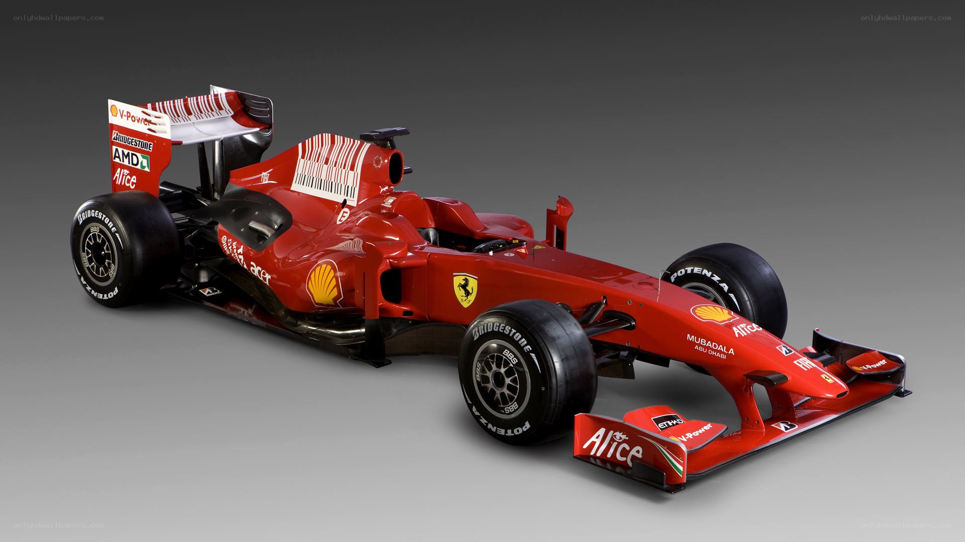 red ferrari formula one car