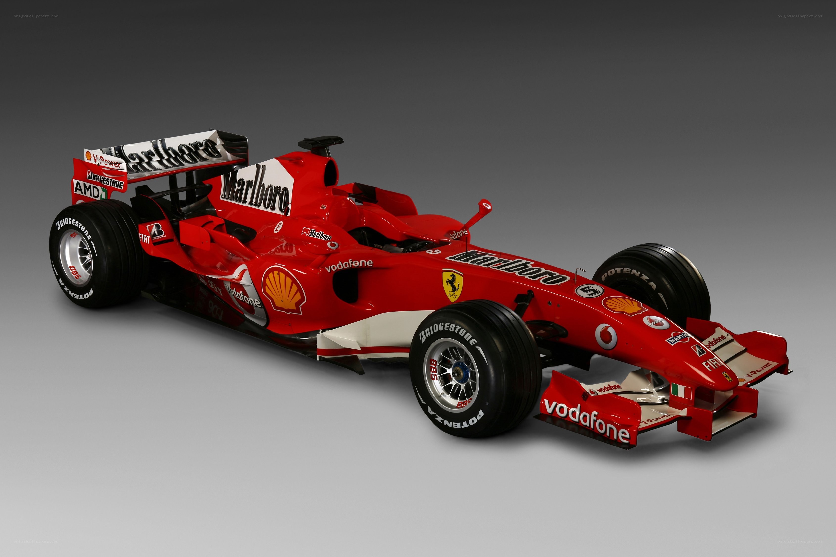 red ferrari formula one car