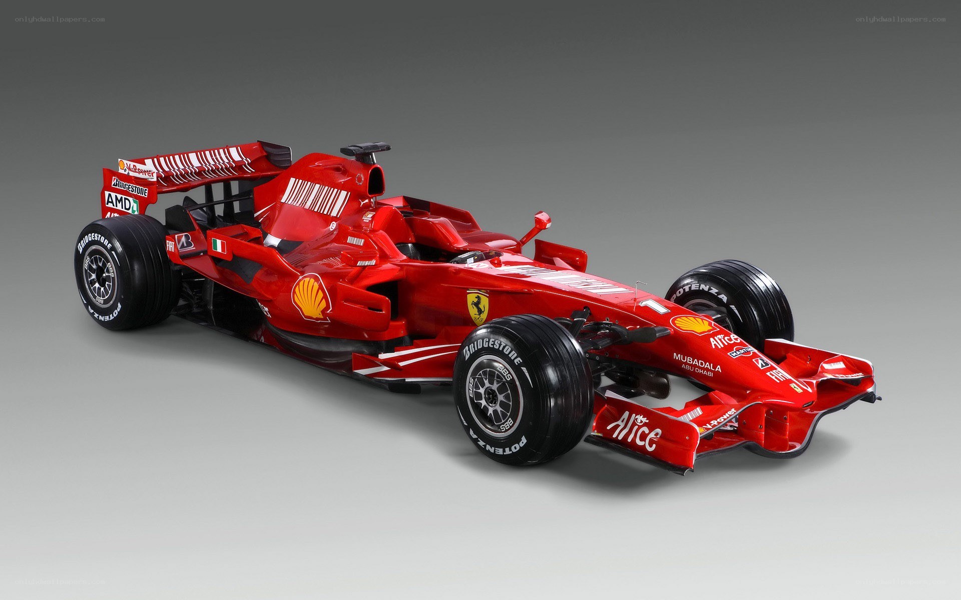 red ferrari formula one car