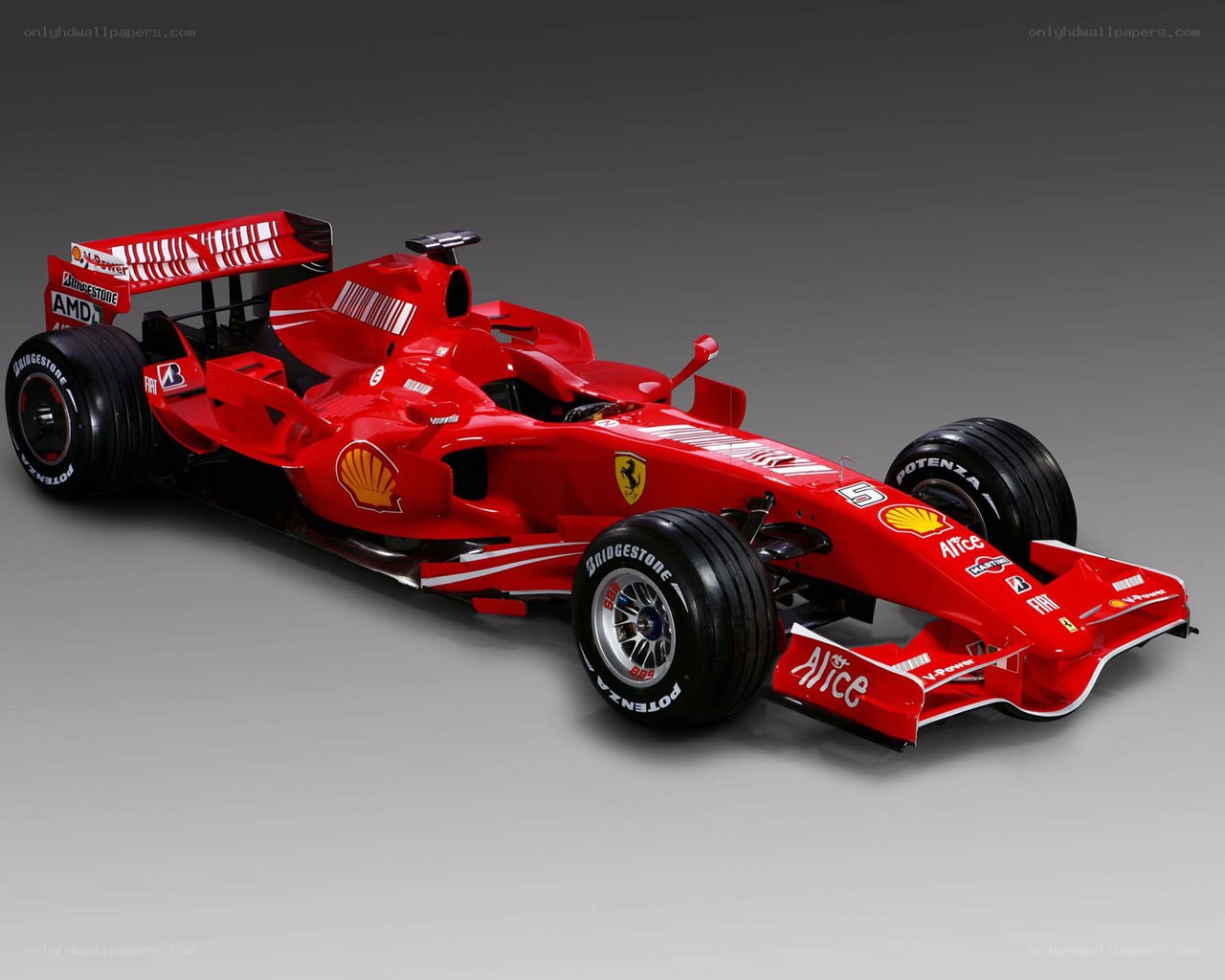 red ferrari formula one car