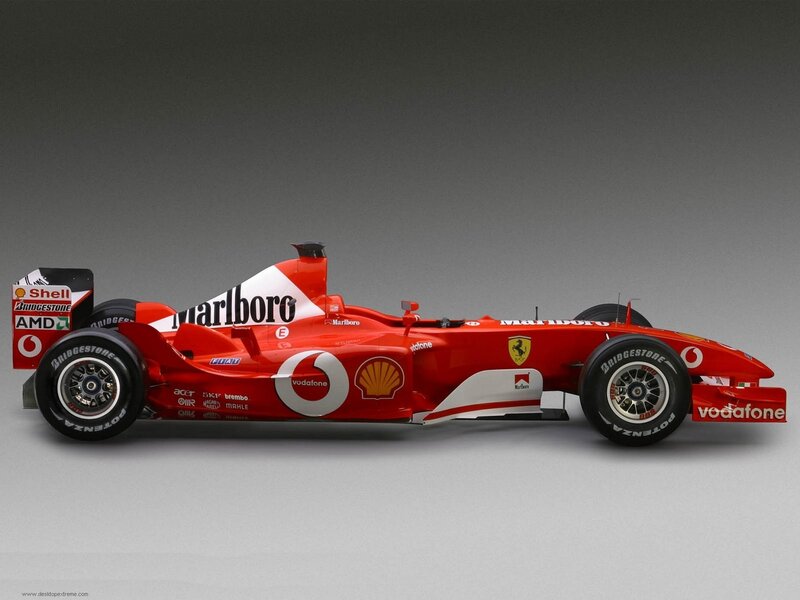 red ferrari formula one car