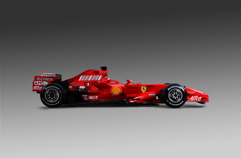 red ferrari formula one car