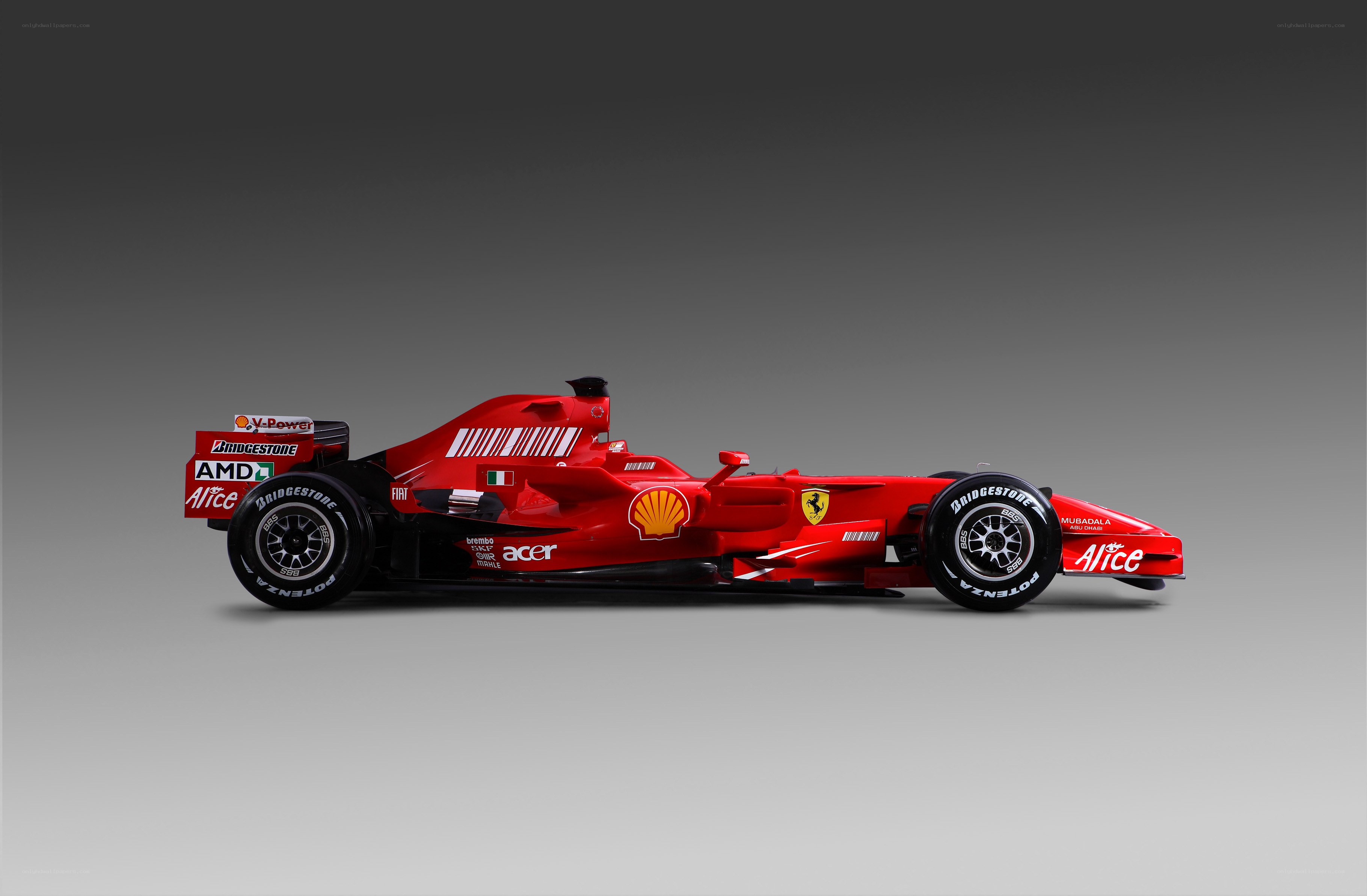 red ferrari formula one car