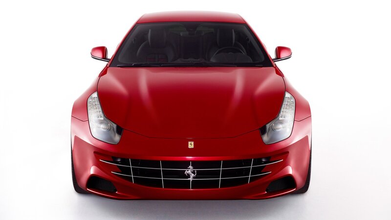 red ferrari front view