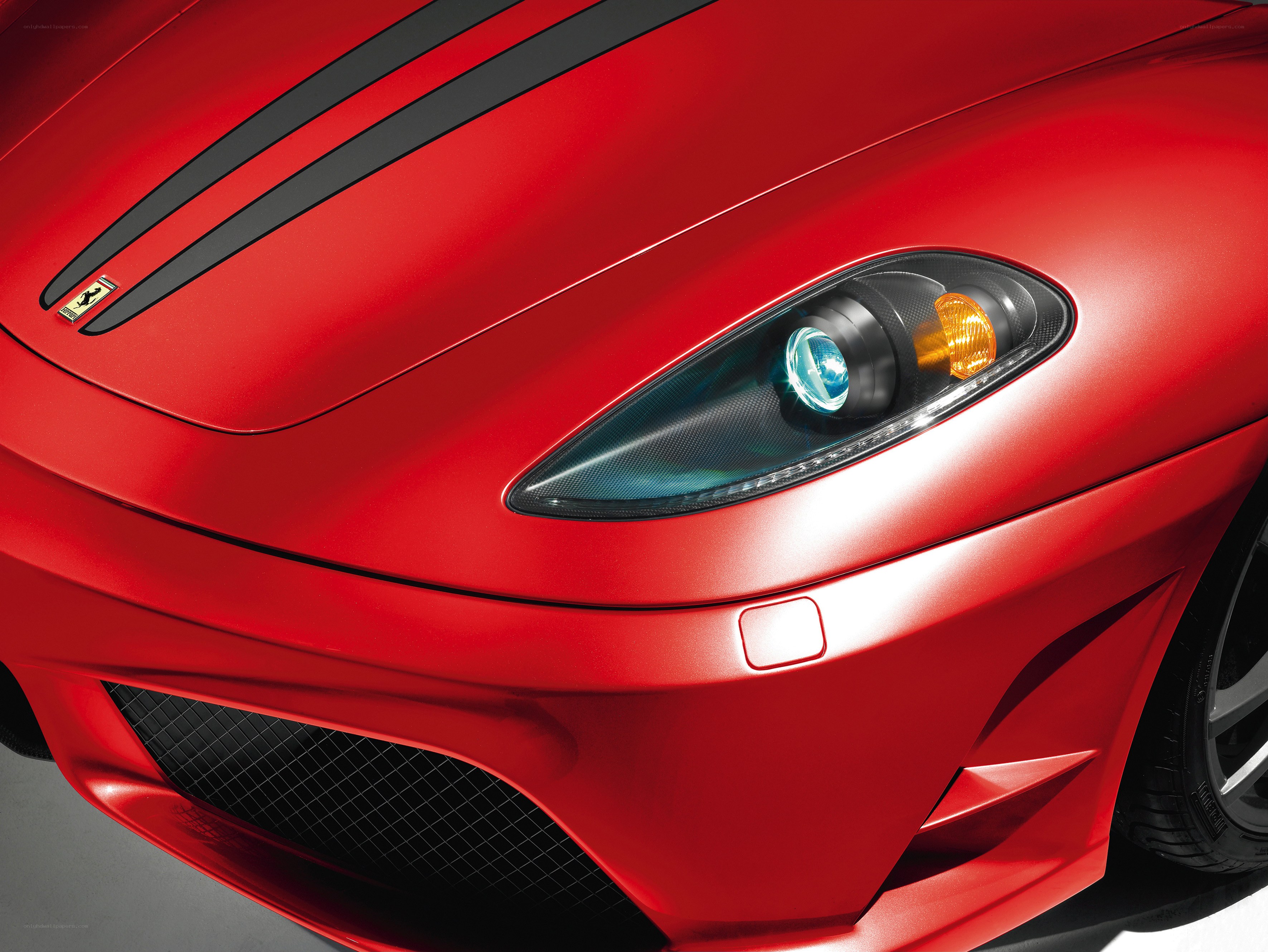 red ferrari front view