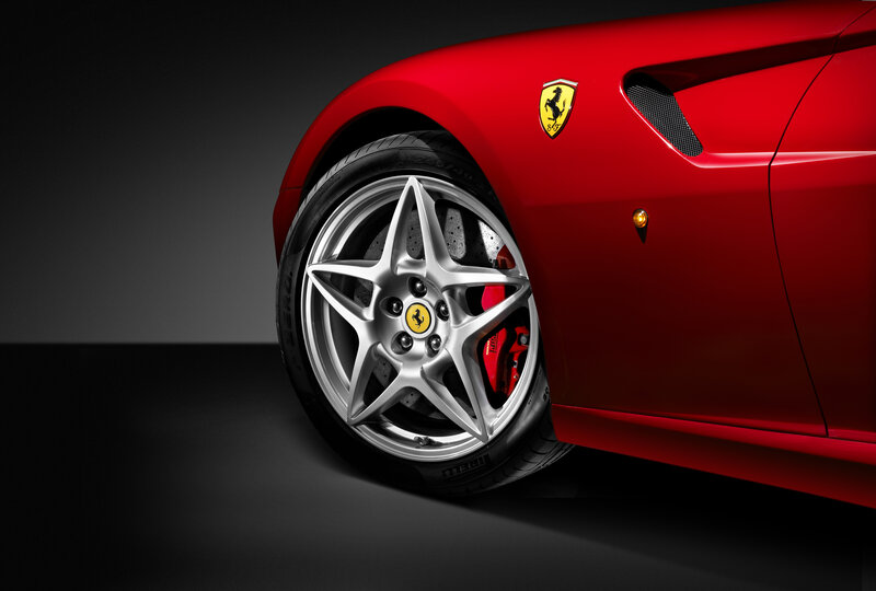 Red Ferrari front wheel