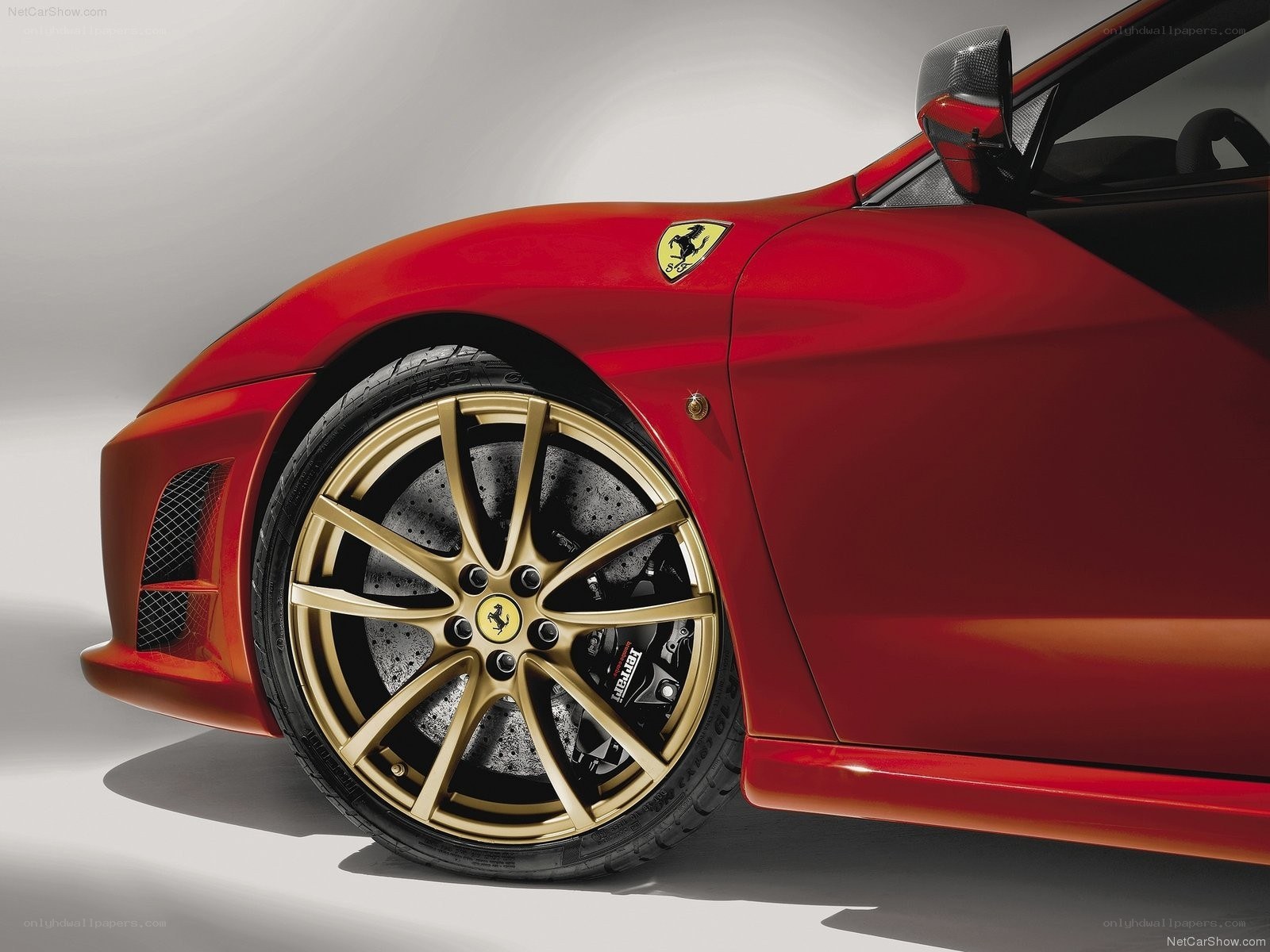 Red Ferrari front wheel