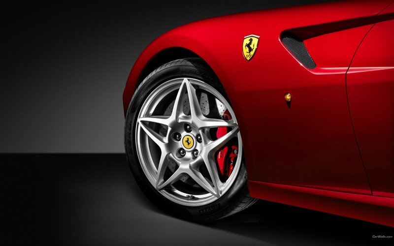 Red Ferrari front wheel