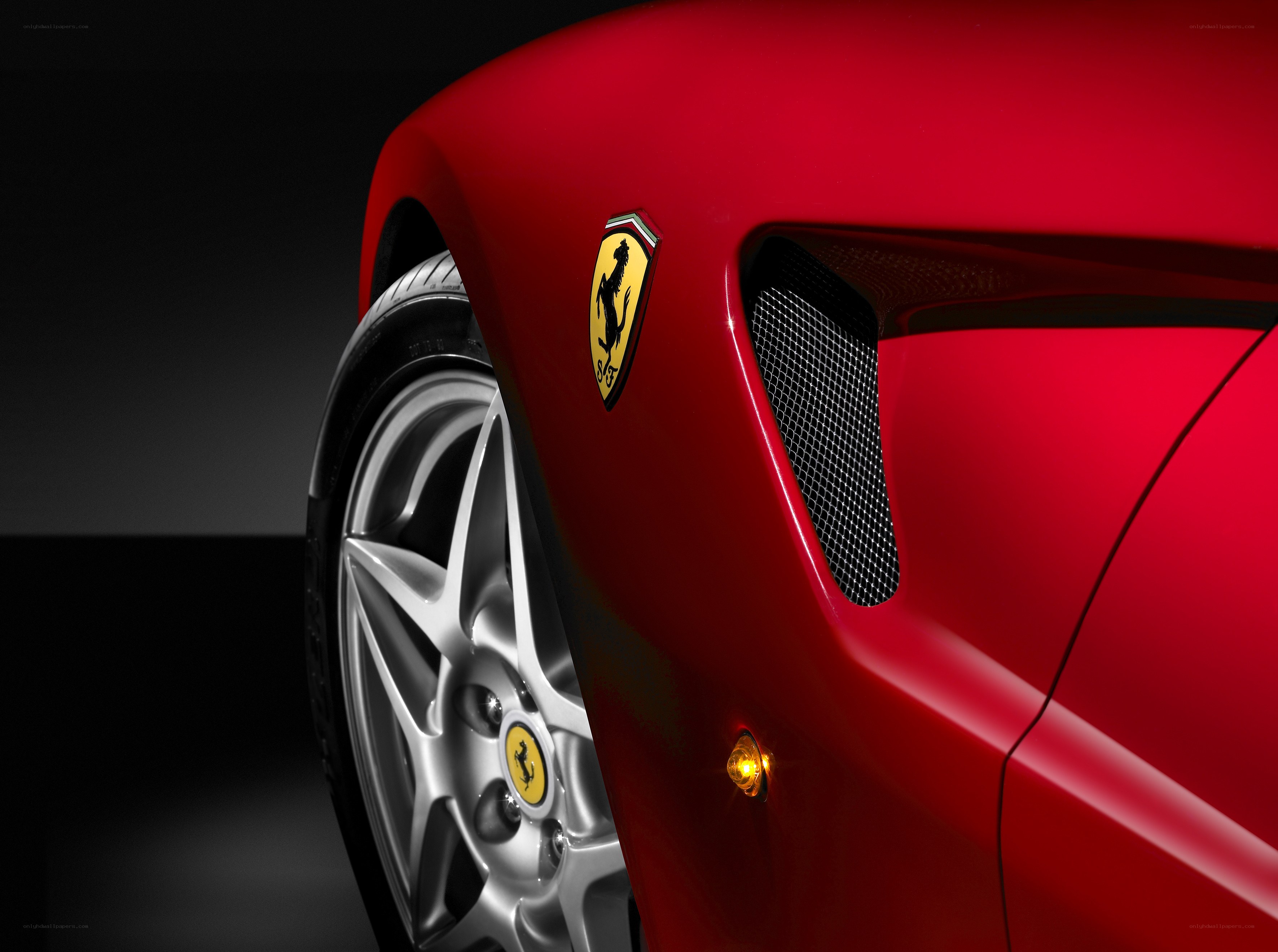 Red Ferrari front wheel