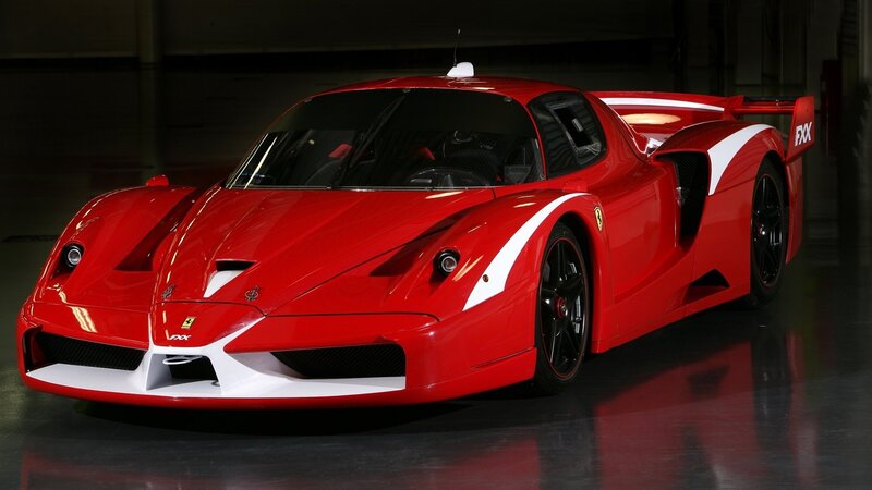 Red Ferrari Fxx — Dramatic, Photograph, Car, Garage, Tire