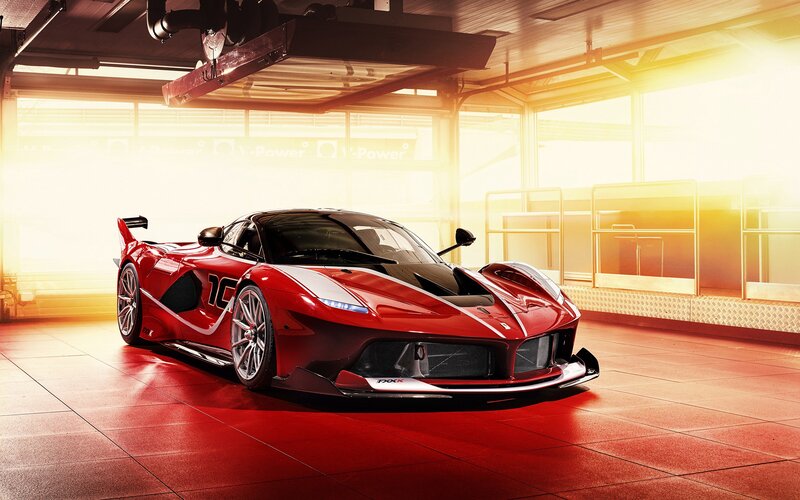 Red Ferrari Fxx K — Dramatic