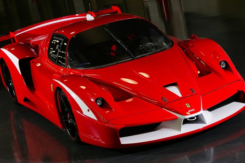 Red Ferrari FXX race car