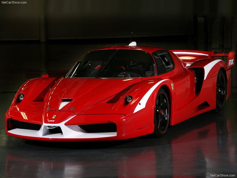 Red Ferrari FXX race car