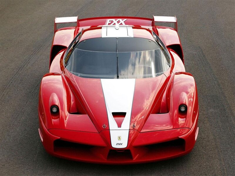 Red Ferrari FXX race car