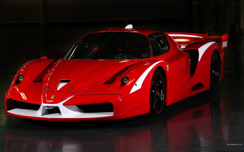 Red Ferrari FXX race car