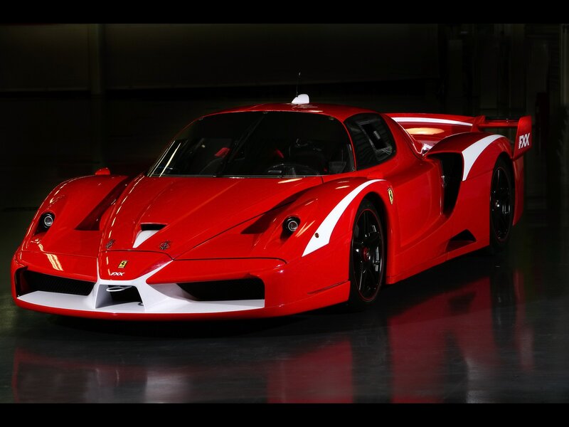 Red Ferrari FXX race car
