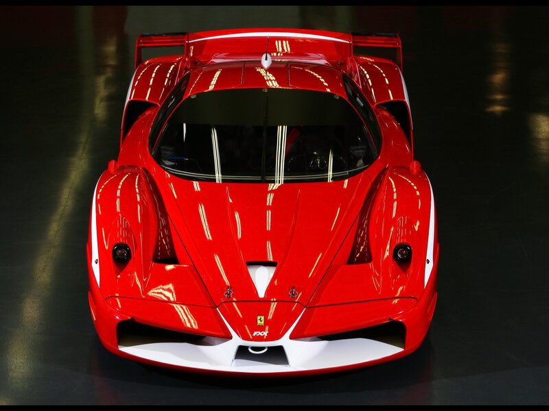 Red Ferrari FXX race car